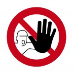 Warnschild Zutritt verboten – nicht anfassen Warnschild Zutritt verboten - nicht anfassen
